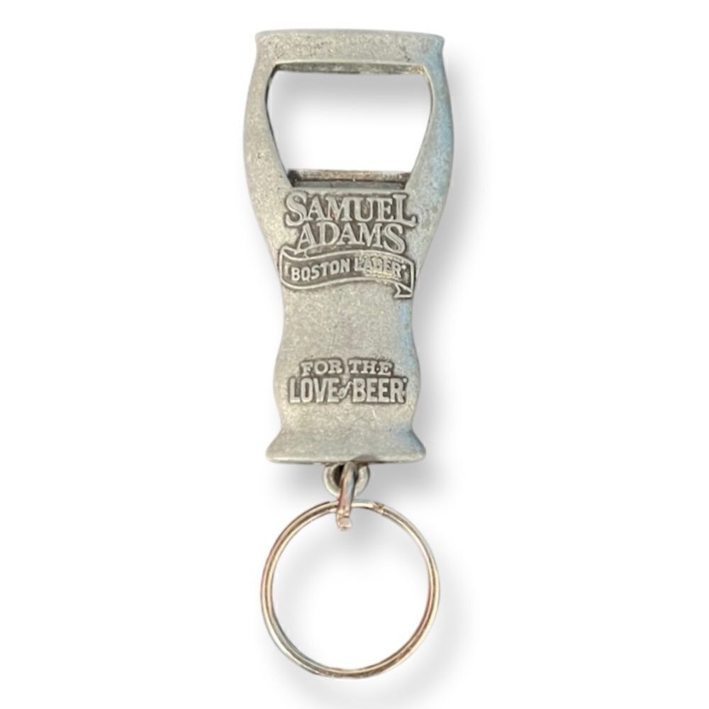 Silver Sam Adams Bottle Opener Keychain